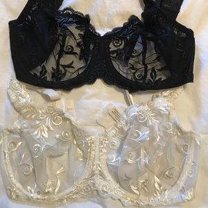 Soma Sensuous Lace Unlined Bra Set of 2, 36 D